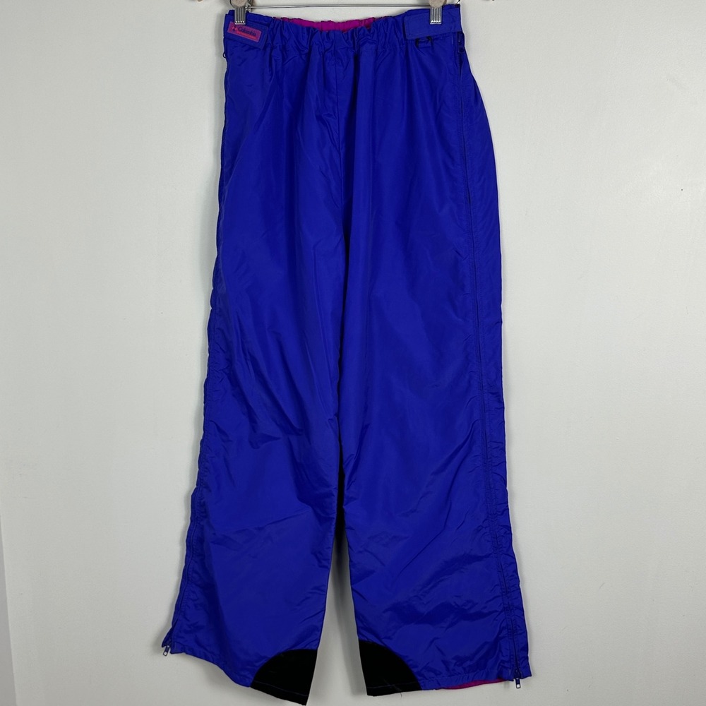 Vintage 90s Columbia Ski Pants Womens Size XL Nylon Retro Wide Leg Snowboard